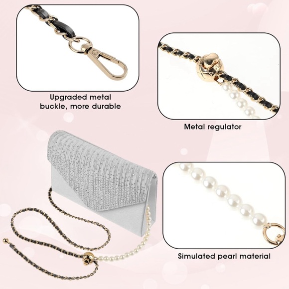 Pearl & Goldtone Metal Purse Chain/Replacement 47” (NWT) - Picture 3 of 4